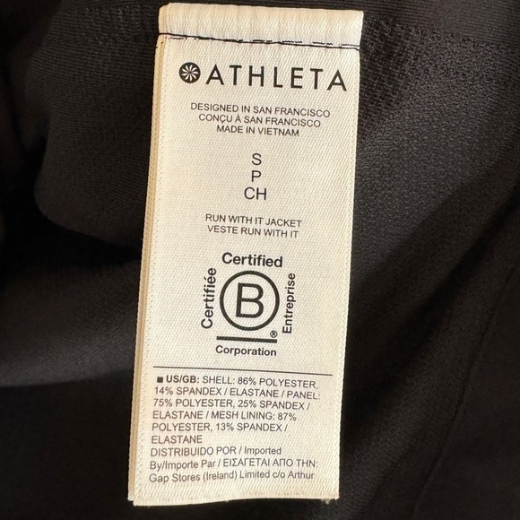 Athleta Black Run With It Jacket, Size S - Picture 10 of 10